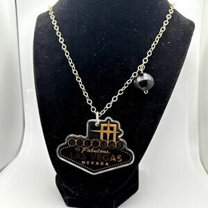 Las Vegas Nevada Gold Necklace